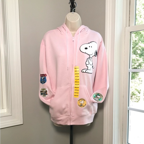 Peanuts Snoopy Woodstock Women's Full Zip Sweatshirt Hoodie Medium NEW - Picture 3 of 12